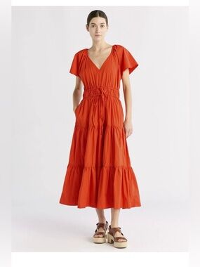 NWT Free Assembly Tiered Cotton Maxi Dress